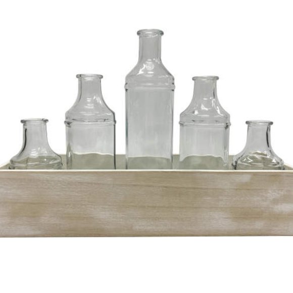 Broyhill Farmhouse Rustic Vase Wooden Rustic Box Decor NWT - Picture 9 of 9